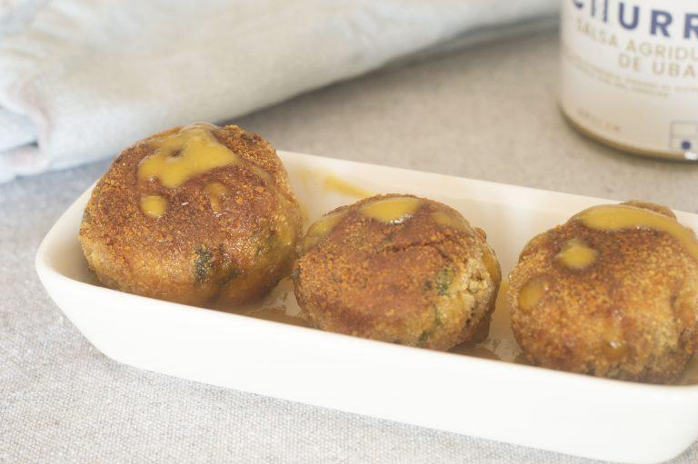 croquetas de pescado con salsa agridulce de ubajay