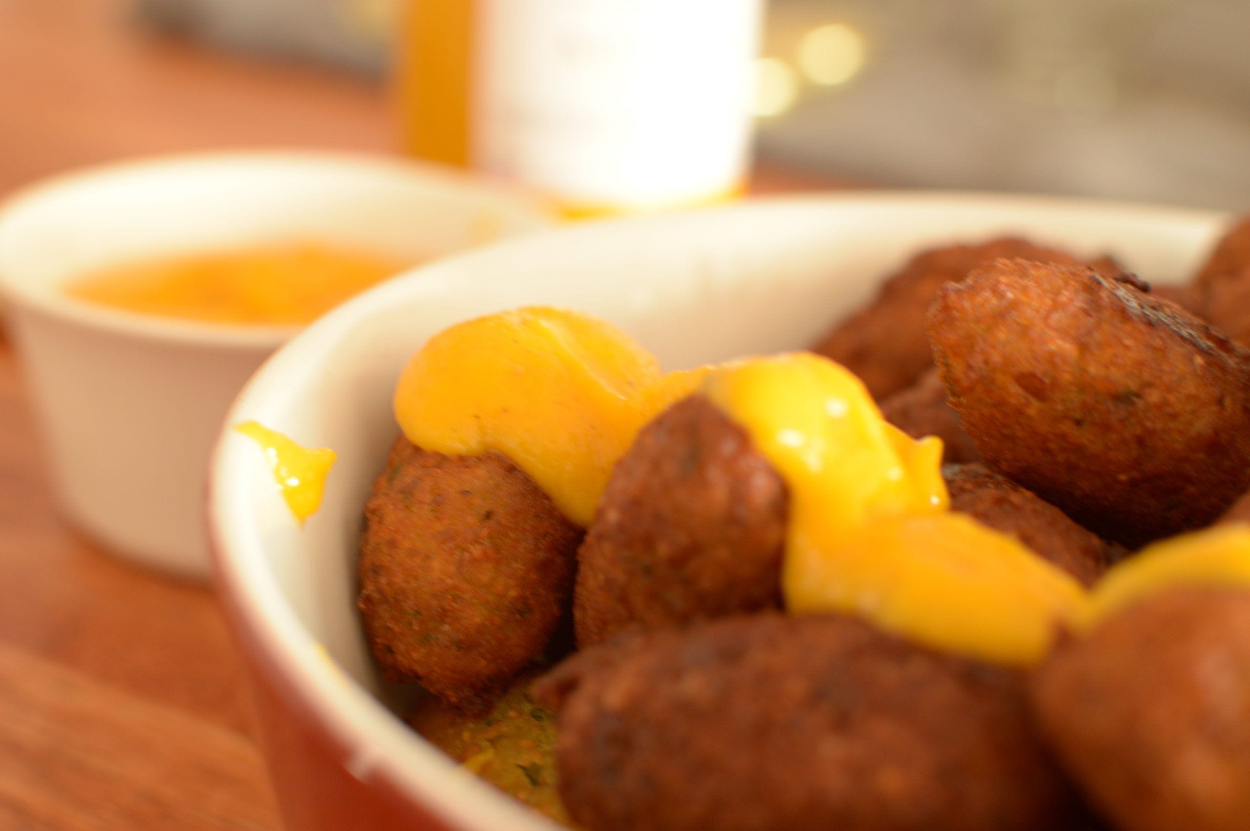 falafel de garbanzos con ketchurry de calabazas